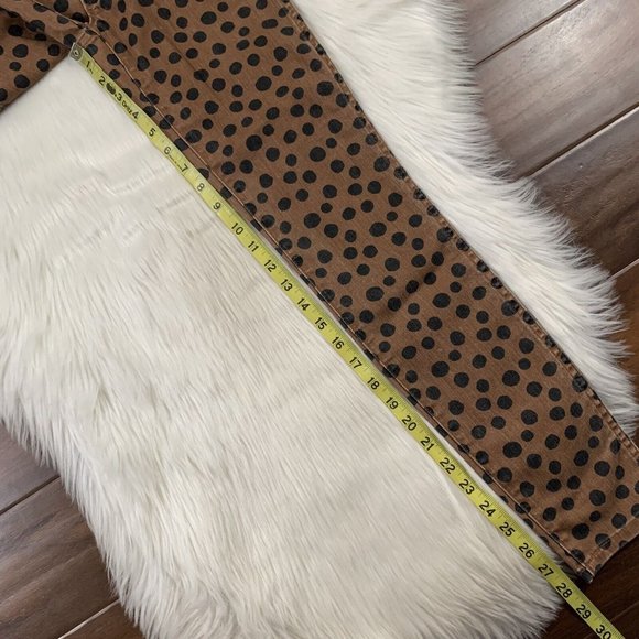 Madewell Women's Size 24 Leopard Dot 10" High Rise Skinny Jeans K1881 - Picture 5 of 9
